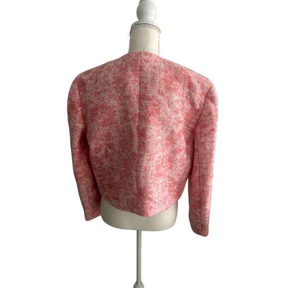 J CREW Pink Wool Blend Mario Bellucci Blazer Jacket Size 14 - Picture 9 of 11